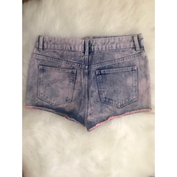 floral denim shorts - Picture 2 of 2